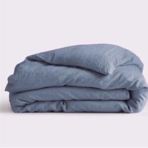 NWOT QUINCE European Linen Duvet Cover King/Cal King *Dusty Blue* 4327